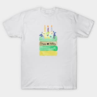 Happy birthday green Cake T-Shirt